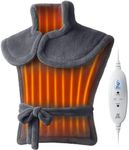 BOB AND BRAD Weighted Heating Pad for Back Pain Relief, 24"x34'' Electric Heating Pad for Neck and Shoulder with 6 Heat Settings, Full Body Heating Pad, Machine Washable, Auto Shut Off, ETL Certified