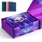 UAONO MTG Deck Box 1800+ Card Storage Box with Six Card Dividers Magnetic Closure Card Holder Fits for Magic Game Cards-Skeleton