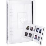 Mini Photo Album with 20 Pcs Inner 6 Ring Photocard Binder A5 Kpop Photocard Holder Book Photo Card Holders Photo Album Folder Clear Photocard Sleeves for Business Card, or Picture (4 Photo Style)