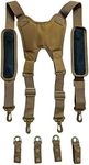 MELOTOUGH Tactical Harness Tactical Suspenders for Law Enforcement Belt 1.5 inch Police Suspenders for Duty Belt (Khaki)