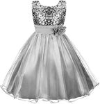 Discoball Girls Dresses Sequin Tull