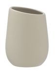 Wenko Badi Holder for Toothbrush and Toothpaste, Ceramic, Beige, 11 x 8 x 8 cm