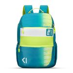 uppercase 35L Campus 02 | School Bag | Double Compartment with Top & Side Quick Access Pocket | Well- Padded Backpack | Side Water-Bottle Pocket | For Girls & Boys | 750 Days Warranty (Teal Blue)