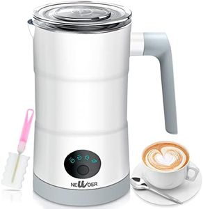 newoer Electric Milk Frother and Warmer,4 in 1 Automatic Milk Frothers 400W Automatic Milk Foam Maker with Hot & Cold Milk Functionality for Latte Coffee Hot Chocolates Cappuccino