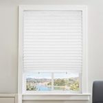 6 Packs Cordless Pleated Light Filtering Fabric Shade 36 in x 72 in Easy to Cut and Install Easy Lift Trim-at-Home White