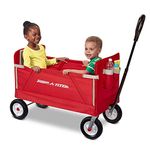 Radio Flyer All-Terrain 3-in-1 EZ Folding Wagon for kids and cargo, Red