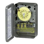 Intermatic T101 24-Hour Mechanical Time Switch, 120 VAC, 60Hz, SPST, Indoor Metal Enclosure, 1 Hour Interval