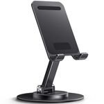 UGREEN Phone Stand iPhone Desk Holder Swivel 360° Rotating Base Adjustable Height Foldable Mobile Travel Mount Compatible with iPhone 16 Pro Max 15+ 14 13 12,Galaxy S24 Ultra A15,Pixel 9,Redmi Note13