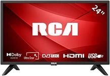 RCA 24 Inch HD TV, DVB-T/T2/C FreeView HD Dolby Digital Audio TV, Triple Noise Reduction Color Engine LED Backlighting, HDMI VGA PC Audio USB Media Player, Ideal Small TV for Lounge or Kitchen