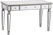 SEI Furniture Wedlyn Mirrored Writing Desk, Silver