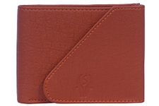 SAMTROH Tan Edge Cut Design Artificial Leather Wallet for Men