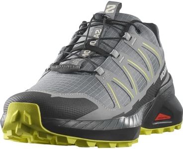 Salomon Men's SPEEDCROSS PEAK Trail Running Shoes for Men, Quiet Shade / Black / Sulphur Spring,7.5