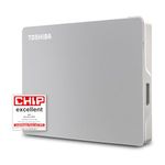 Toshiba 1TB Canvio Flex Portable External Hard Drive for Smartphone, Mac, Windows PC and Tablet use, Compatible with Most USB-C and USB-A Devices, Silver (HDTX110ESCAA)