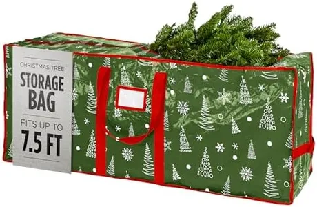 Handy Laundry Christmas Tree Storage Bag - Stores 7.5 Foot Artificial Xmas Holiday Tree, Durable Waterproof Material, Zippered Bag, Carry Handles. Protects Against Dust, Insects & Moisture.