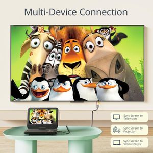 Yoton 12.5" Portable DVD Player – Rechargeable, Swivel Screen