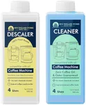 Coffee Machine Descaler & Cleaner Set - 33.8oz (4 Uses), Universal Descaling Solution Compatible with Keurig, Nespresso, Delonghi and All Single Use Coffee and Espresso Machines