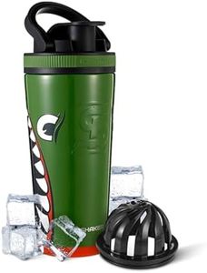 Ice Shaker Insulated Stainless Steel Shaker Bottle | 26oz, Bomber | Cold for 30+ Hours | Insulated Cup with Twist-on Agitator | Odor-Free Bottle for Protein Shakes, Water, Smoothies, Cocktails
