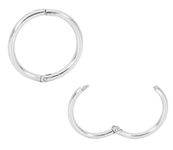 365 SLEEPERS Sterling Silver 8mm - 12mm Hinged Hoop Nose Helix Tragus Septum Segment Ring Sleeper Earrings - Hand Made In Australia - Nickel Free Hypoallergenic