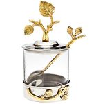 Godinger Silver Art Leaf Jam Jar With Spoon