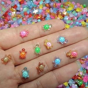 CAPUFIB 200PCS Resin Turtle for Crafts Dollhouse Miniatures Resin Mini Things Tiny Turtle for Fairy Garden Dollhouse Micro Landscaping Decoration