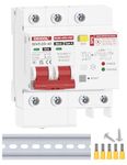 DIHOOL Ground Fault Circuit Breaker with Voltage Surge Arrester Protection, 30 Amp, Equipped with overvoltage and undervoltage Protector, Type A Charging Protection