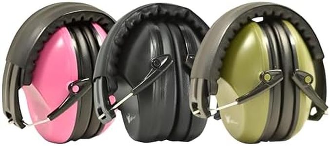 G & F Products Noise Cancelling Earmuffs, Adjustable Hearing Protection, 26dB NRR, Foldable, Comfortable for Shooting, Woodworking, Gardening, Airports, Concerts, Industrial Use, Pack of 3 Colors