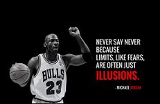 Tallenge - Michael Jordan - Never Say Never - Small Poster Paper (Paper,18 x 12 inches, Multicolor)