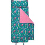 Stephen Joseph, Toddler All Over Print Nap Mat with Soft Blanket and Removable Pillow for Boys & Girls, Kids Sleeping Bag for Elementary, Daycare, Preschool with Carry Handle, Mermaid