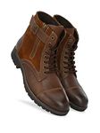 Harrytech London High Ankle Leather Boots for Men - [Tan] [9uk]