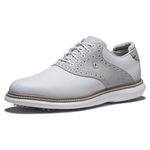 FootJoy Men's Traditions Previous Season Style Golf Shoe, White/Grey/White, 8.5
