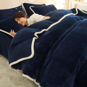 Drap Housse 140 190 Coton-Parure De Lit Avec Housse De Couette En Satin-Ensemble De Housse De Couette En Coton éGyptien De Luxe Ensemble De Literie De Broderie Rouge Gris King Queen Taille Plat éQuip