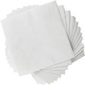 1 Ply White Cocktail/Beverage Napkins- Package of 500ct