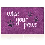 Large Welcome Mat for Front Door Home Entrance Funny Rug Wipe Your Paws Mat Outside Door Mats for Indoor Outdoor with Heavy Duty Non Slip Rubber Mat for Dog Mat Pet Mats, 24X36''