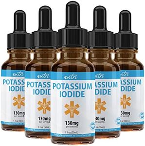 (5 Pack) Nutri Potassium Iodide Liquid Drops 130 mg - Alternative to Potassium Iodide Pills - Thyroid Protector Potassium Iodine Tablets 130 mg - YODO Naciente Ki Pills (5 Oz.)