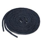 sourcing map 2 Pairs Round Rope Waterproof Braided Waxed Shoelaces for Casual Dress Boots Shoes Blue 150 cm/59"