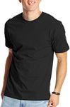 Hanes Men's Short Sleeve Beefy-T, Black, Large