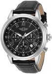 Invicta I Men's 90242 Chronograph Black Dial Black Leather Dress Watch, Black Band, 44mm, IBI90242-001