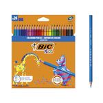 BIC Kids Evolution Coloured Pencils, Vivid Colouring Pencils, Easy to Sharpen, Extra Resistant BIC Pencils, School Supplies, 24 Pack