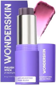 Wonderskin Blush Stick pH-Activated - pHlush Multi-Use Stick, Cream Tint for Cheeks and Lips, Cooling Nourishing Color-Adjusting Makeup
