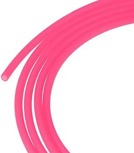 MECCANIXITY Rubber Cord 11 Yards 2mm(1/16") Dia Pink Hollow Tubing for DIY Craft Beading Necklaces Bracelet