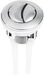 Ultra Toilet Push Button Flush Replacement Dual Flush Cistern Valve, Ideal Replacement Round Flush Button Kit & More for Standard Dual Button Mechanism UK Toilets Wc Double Push Down Flusher Button
