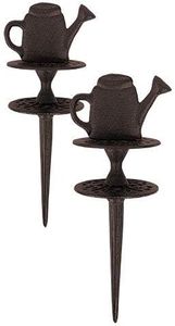 BestNest Set of 2 Esschert Cast Iron Watering Can Garden Hose Guides