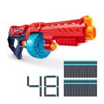 XSHOT Excel Turbo Fire Foam Dart Blaster with Slam Fire, Auto Rotating Barrel, (48 Darts), Red Toy Blaster