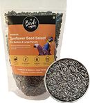 The Birds Company Striped Sunflower Seed with Spirulina, Bird Food for Conures, Lovebirds, Cockatiels, African Grey, Macaws, Cockatoo, Parakeets & Parrots, 450 G