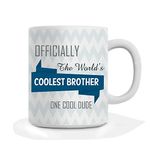 exciting Lives World's Coolest Brother Mug - Gift for Rakshabandhan, Rakhi, Birthday, Bhai Dooj, Gift for Brother, Bro, Bhai, Sibling, Cousin, Rakhi Gift