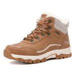 Ripord Women's Winter Shoes Winter Boots Warm Trekking Hiking Shoes Snow Boots 36-41, brown, 8.5 UK