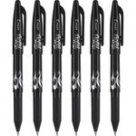Pilot FriXion Ball Erasable Gel Pens, Fine Point, Black, 6 Pack (13593)