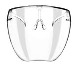 zeroUV - Protective Face Shield Full Cover Visor Glasses/Sunglasses (Anti-Fog/Blue Light Filter) (Clear/Clear) Single, C00 | Clear/Clear, One size