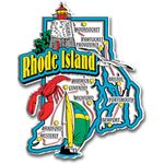 Rhode Island State Jumbo Map Magnet