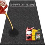 Oil Spill Mat for Garage Floor Under Car - 36x60 Inches Oil Splash Pad, Garage Driveway Oil Drip Mat, Absorbent Mechanic Floor Mat for Motorcycle, Garage, Refrigerator, Golf Cart, Basement